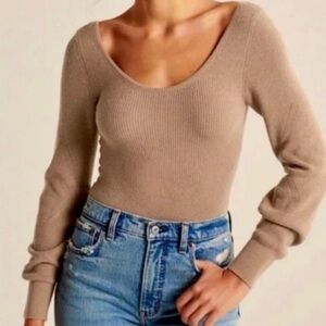 Abercrombie & Fitch Scoop Neck Sweater Bodysuit